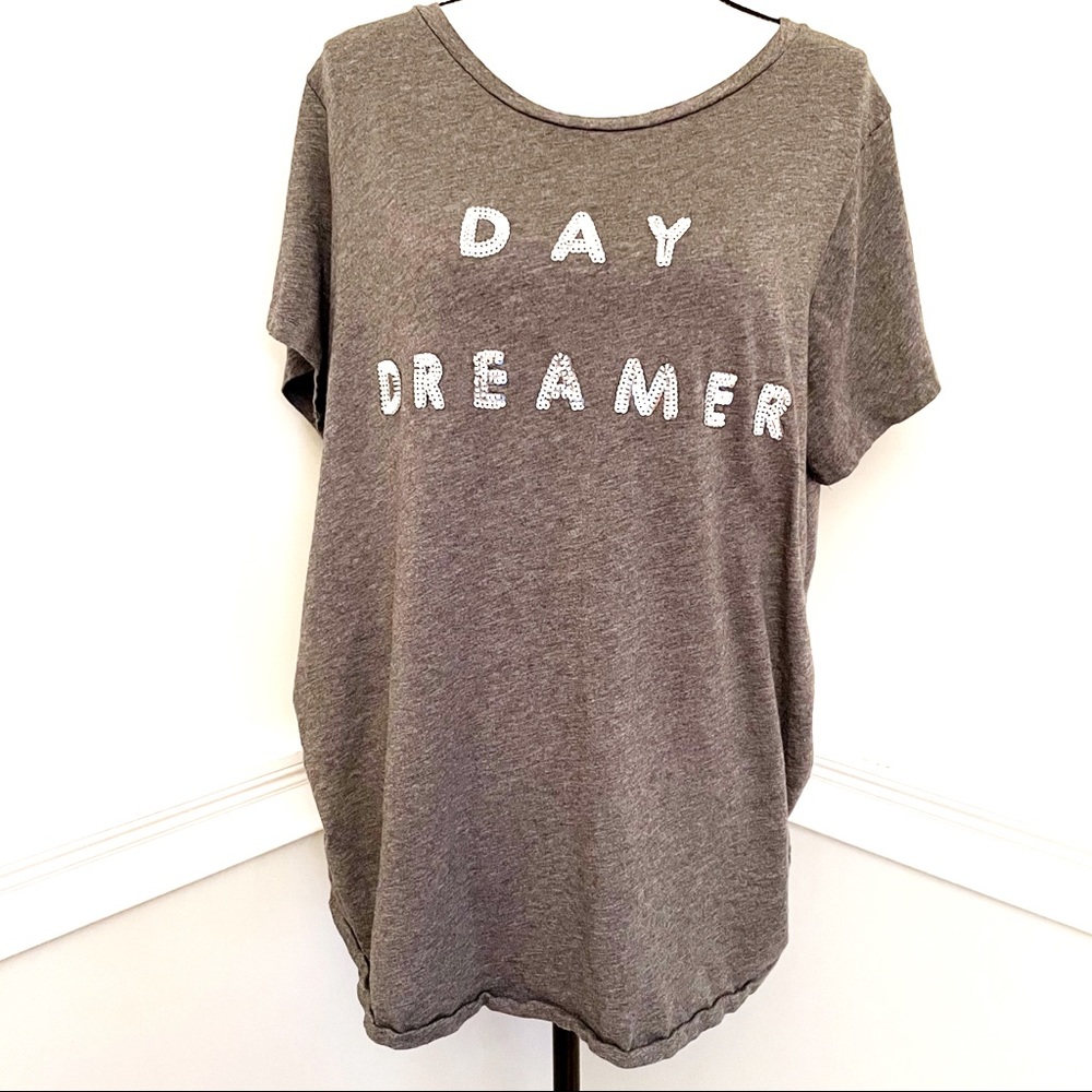 H&M Maternity Dream On Grey Short Sleeve Top
